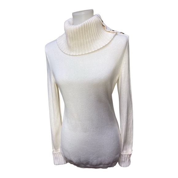 Banana Republic Convertible  Turtleneck with Brilliant Gold Buttons - Picture 3 of 9